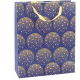 Elegant Gift Bag Gold Stars Navy Blue 32 x 26 x 12 cm Cijene