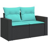  13-dijelni set vrtnih sofa s jastucima poliratan crni | shoptok.hr