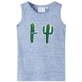  Dječja majica bez rukava plava prošarana 140 | shoptok.hr