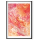  Plakat Fiery Colors - dynamic shapes in fire and pink tones 29.7x42 Crni okvir s margom | shoptok.hr