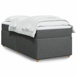  Okvir kreveta s oprugama i madrac tamnosivi 80x200cm od tkanine | shoptok.hr