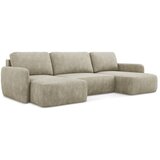 Makamii Bež sklopiva/s prostorom za odlaganje kutna garnitura od šenila (u obliku slova "U") Lilo – | shoptok.hr