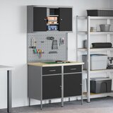 vidaXL Delovni kabinet Set 5 Črn Jeklo Standard Nastavljive noge | Shoptok.si