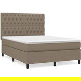 Maison Chic Box spring postelja - Vzmetna postelja z vzmetnico taupe 140x190 cm blago SL6576, (21887715) | Shoptok.si