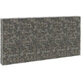 vidaXL Gabionska stena s pokrovi iz pocinkanega jekla 300x30x150 cm | Shoptok.si