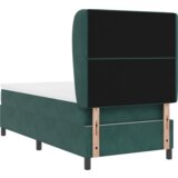 Box Jogična postelja z vzmetnico Temno zelena 90x190 cm Žamet, (22051815) | Shoptok.si