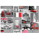  Tapeta - London Paris Berlin New York 100x70 | shoptok.hr