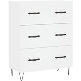  Visoka komoda bijela 69,5x34x180 cm konstruirano drvo Slike