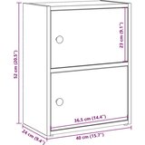 vidaXL Knjižna omara betonsko siva 40x24x52 cm inženirski les | Shoptok.si