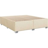  Krevet s oprugama i madracem krem 200 x 200 cm od tkanine | shoptok.hr