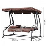 MULTIGARDEN Bastenska ljuljaska - lezaljka 2u1 brown | ePonuda.com