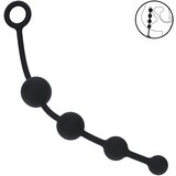 Levelz Curved Silicone Anal Beads Black Cene