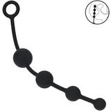 Curved Silicone Anal Beads Black