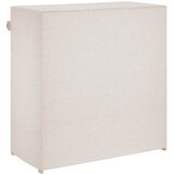 Ormarić za cipele s pokrovom od tkanine 79 x 40 x 80 cm bijeli | shoptok.hr