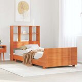 vidaXL Posteljni okvir brez vzmetnice voščeno rjav 90x200 cm borovina | Shoptok.si
