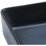 Nadgradni Nadpultni umivalnik črn pravokoten 46x35,5x13 cm keramika | Shoptok.si