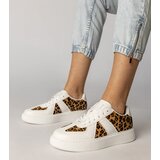 Gemre White leopard-print women's sneakers Toris | Shoptok.si
