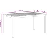  Vrtni stol od masivnog bagremovog drva 150 x 90 x 74 cm | shoptok.hr