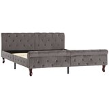 Maison Chic Posteljni okvir - Dvoposteljna postelja - Zakonska postelja siv žamet 160x200 cm-J5487, (21768741) | Shoptok.si