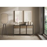 Marckeric Antracitno siva/svjetlo smeđa niska komoda 156x86 cm Amalia – | shoptok.hr