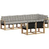 vidaXL Zunanja garnitura za sedenje 8 pcs Bela in svetlo siva, (5000282126) | Shoptok.si