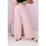 Kesi Trousers with wide elastic waistband powder pink Cijene