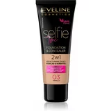 Eveline Cosmetics Selfie Time tekući puder i korektor 2 u 1 nijansa 03 Vanilla 30 ml