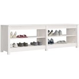  Klupa za cipele bijela 160 x 36,5 x 50 cm od masivne borovine | shoptok.hr