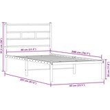  Metalni okvir kreveta bez madraca boja hrasta 80x200 cm | Eponuda.ba