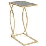 Mauro Ferretti Pomoćni stol sa staklenom pločom stola 25.5x45.5 cm Glam – | shoptok.hr