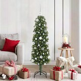 vidaXL Umestno božično drevo Zelena 150 cm PVC in Jeklo in Plastika | Shoptok.si