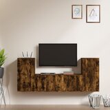 vidaXL Komplet TV omaric 4-delni dimljen hrast inženirski les Cene