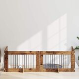  Vrata za pse s postoljem 4 pcs Staro drvo 100 x 60 cm | shoptok.hr