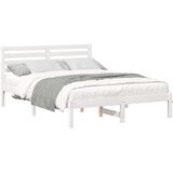 Krevetna konstrukcija Bijelo 135 x 190 cm Čvrsto borovo drvo | shoptok.hr