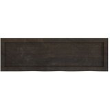  Zidna polica tamnosmeđa 100x30x(2-4) cm od obrađene hrastovine | shoptok.hr