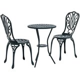 Bistro set za vrt 3 pcs Zelena Aluminij | shoptok.hr