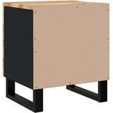 Noćni ormarići 2 kom 40 x 33 x 46 cm od masivnog drva manga Crna | shoptok.hr