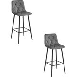 NADO hocker - temno siv žamet / črne noge x 2, (22126054) | Shoptok.si