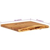 Vrh za kupaonski ormarić od bagremovog drva 58x52x3 8 cm | shoptok.hr