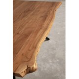 Marckeric Jedilna miza z mizno ploščo iz akacije v naravni barvi 100x200 cm Mudri – | Shoptok.si