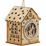 springos Božićna Dekoracija - Drvena Kućica (6 x 9 cm) | shoptok.hr