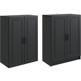  Set ormara 2 kom. Crna Konstruirano drvo | shoptok.hr