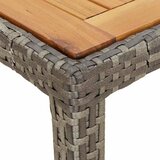  Vrtni stol od poliratana i bagremovog drva 190x90x75 cm sivi | shoptok.hr