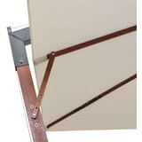  Viseći suncobran 300 x 300 cm s drvenom šipkom bijeli | shoptok.hr