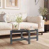 vidaXL Stolić za kavu sivi 87 x 48 x 35 cm od masivne borovine | shoptok.hr