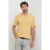 Lacoste Bombažna kratka majica moški, oranžna barva