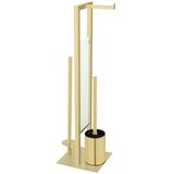 Wenko 26034100 - set za WC RIVALTA 18x70 cm nerđajući čelik/zlatna/bela/crna | Eponuda.com