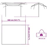 CERADA za kampiranje zelena 360 x 294 cm vodootporna | shoptok.hr