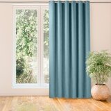  Curtain MILANA color blue style classic silver silver metal eyelets chenille 140x245 HOMEDE | shoptok.hr