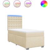  The Living Store Box spring postelja z vzmetnico krem 90x190 cm blago - Box Spring Postelja, (21496714) | Shoptok.si